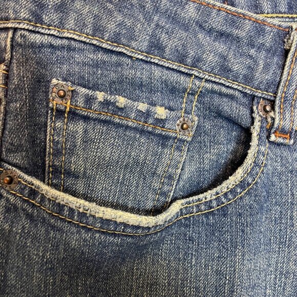 Signature Levis Women Stretch Low Rise Bootcut Dirty Wash Denim Jean 16W Plus - Picture 4 of 14